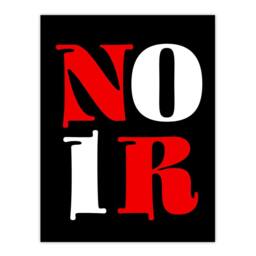 "Artery8 Noir Letters Red White Black Bold Modern Wall Art Print - Size: W12"" x H16""" - thumbnail 1