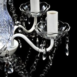 Berkfield Home Chandelier 5 Bulbs Transparent in Black - thumbnail 5