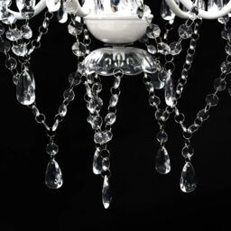 Berkfield Home Chandelier 5 Bulbs Transparent in Black - thumbnail 6