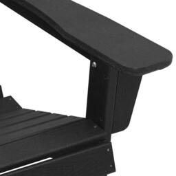 Berkfield Home Adirondack Chair with Footrest Black HDPE - thumbnail 9