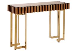 Orsina Contemporary Design Console Table For Dining Area, Spacious Table For Outdoor Patio, Modern Hall Table in Gold - thumbnail 2