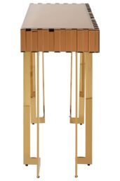 Orsina Contemporary Design Console Table For Dining Area, Spacious Table For Outdoor Patio, Modern Hall Table in Gold - thumbnail 3