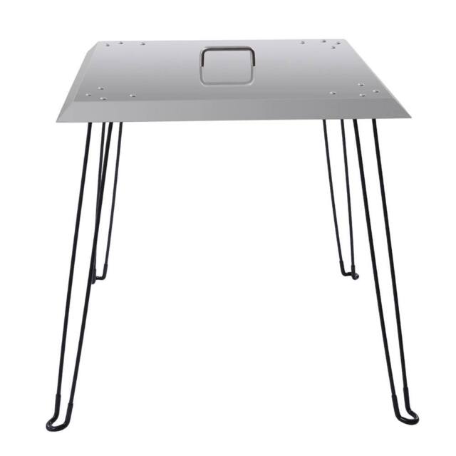 Nordara Stainless Steel Square Fire Pit Heat Deflector Lid in Silver - image 1
