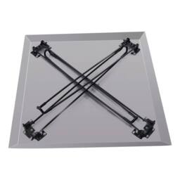 Nordara Stainless Steel Square Fire Pit Heat Deflector Lid in Silver - thumbnail 3