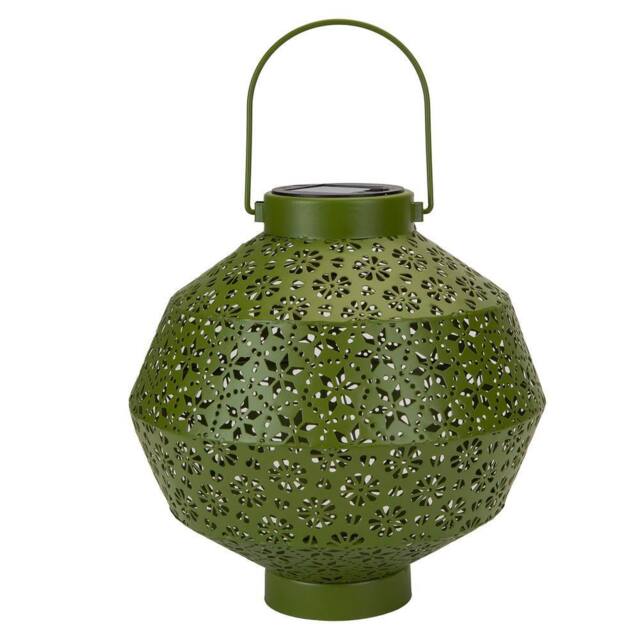 VFM e-Store Solar Lanterns for Garden 22.5cm x 22cm Green X 1 - Size: 22.5 cm x 22 cm - image 1