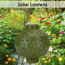 VFM e-Store Solar Lanterns for Garden 22.5cm x 22cm Green X 1 - Size: 22.5 cm x 22 cm - thumbnail 3