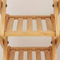 FORGEVIO 7 Tier Vertical Bamboo Folding Shoe Rack Storage Organizer in Brown - thumbnail 5