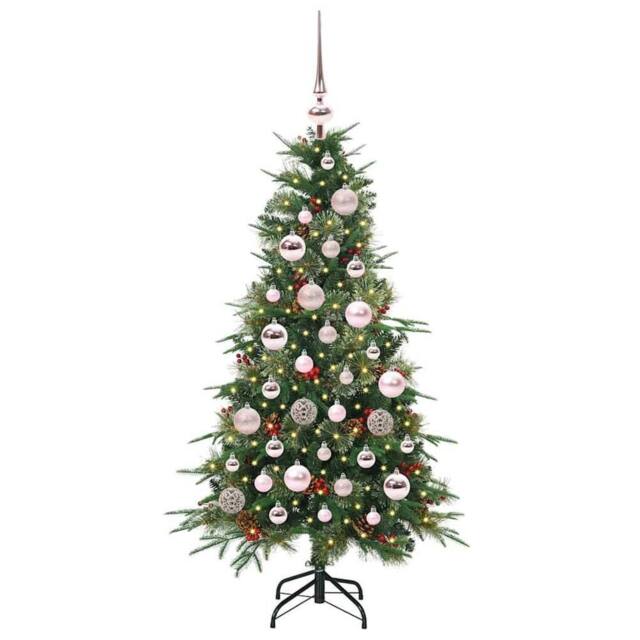 Berkfield Home Elegant Artificial Hinged Christmas Tree Green 120 cm PE & PVC - image 1
