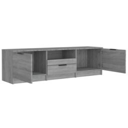 Berkfield Home TV Cabinet Grey Sonoma 140x35x40 cm Engineered Wood - Size: 140 x 35 x 40 cm - thumbnail 5