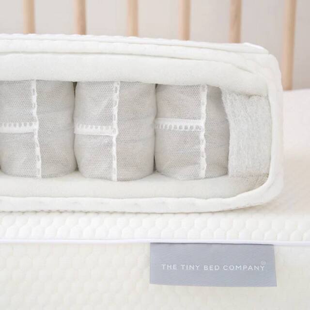 The Tiny Bed Company Luxury Pocket Sprung Cot Bed Mattress (160 x 80cm) in White - Size: Junior - image 1