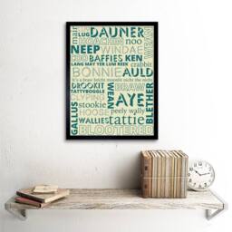 "Artery8 Scottish Scotland Sayings Words Home Decor 12x16"" Framed Art Print in Blue - Size: W12"" x H16""" - thumbnail 2