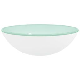 Berkfield Home Basin Tempered Glass 42x14 cm White - thumbnail 2
