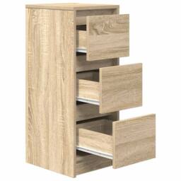 Berkfield Home Sideboard Sonoma Oak 29.5x34x76 cm Engineered Wood in Light Oak - thumbnail 5