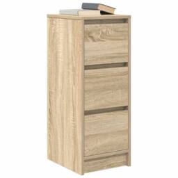 Berkfield Home Sideboard Sonoma Oak 29.5x34x76 cm Engineered Wood in Light Oak - thumbnail 4