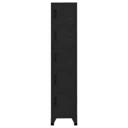 Berkfield Home Locker Cabinet Black 38x40x180 cm Steel - Size: 38 x 40 x 180 cm - thumbnail 2