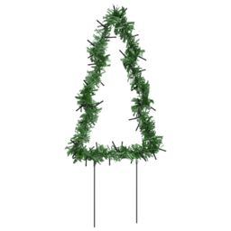 Berkfield Home Christmas Light Decorations with Spikes 3 pcs Tree 50 LEDs 30 cm in Green - thumbnail 6