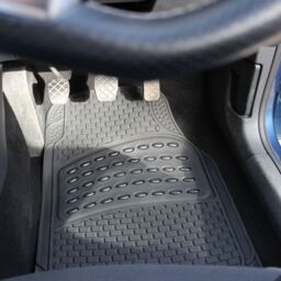 JVL Linear Luxury Car Mat Set in Black - Size: 50 cm x 75 cm - thumbnail 5