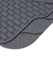 JVL Linear Luxury Car Mat Set in Black - Size: 50 cm x 75 cm - thumbnail 2