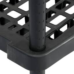 Berkfield Home Storage Shelf 5-Tier Black 93.5x45.5x194.5 cm PP - thumbnail 6