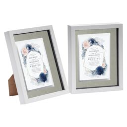 "Nicola Spring 3D Box Photo Frames - 8 x 10"" with 5 x 7"" Mount - White Mount - Pack of 2" - thumbnail 1