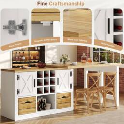 STILVORA White Extendable Dining Table with Sideboard - thumbnail 9