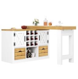 STILVORA White Extendable Dining Table with Sideboard - thumbnail 6