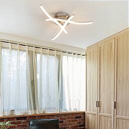 Goeco LED Ceiling Lights, Elegant Curved Design Ceiling Light, 4500K in Silver - thumbnail 7