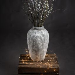 Love Lace Aged Stone Tall Ceramic Vase - thumbnail 4