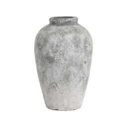 Love Lace Aged Stone Tall Ceramic Vase