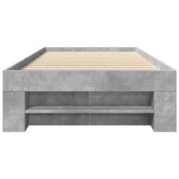 Berkfield Home Durable Bed Frame without Mattress Concrete Grey 90x200cm Enginee - Size: 90x200 cm - thumbnail 5