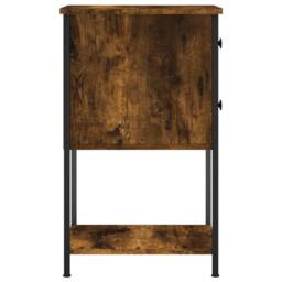 Berkfield Home Durable Bedside Cabinets 2 pcs Smoked Oak 32x42x70 cm Engineered Wood in Brown - Size: 32 x 42 x 70 cm - thumbnail 8