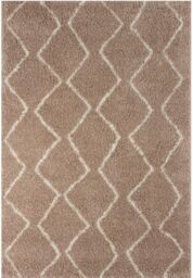 THE RUGS Moroccan Soft Shaggy Rugs & Runners Beige & Ivory Living Room - Size: 180 cm x 270 cm - thumbnail 1