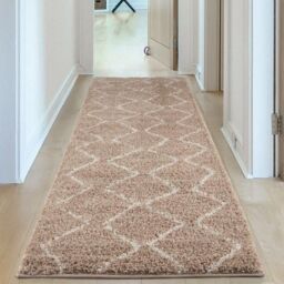 THE RUGS Moroccan Soft Shaggy Rugs & Runners Beige & Ivory Living Room - Size: 180 cm x 270 cm - thumbnail 6
