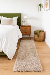 Kukoon Beige Soft Shaggy Rug Cream Fluffy Deep Pile Warm Bedroom Carpet Runner Mat - Size: 240 cm x 330 cm - thumbnail 4