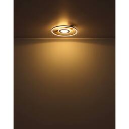 Netlighting Pikara 40.5cm Semi Flush Ceiling Light Wood Look 2x LED 3000K in Brown - thumbnail 5