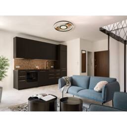 Netlighting Pikara 40.5cm Semi Flush Ceiling Light Wood Look 2x LED 3000K in Brown - thumbnail 6