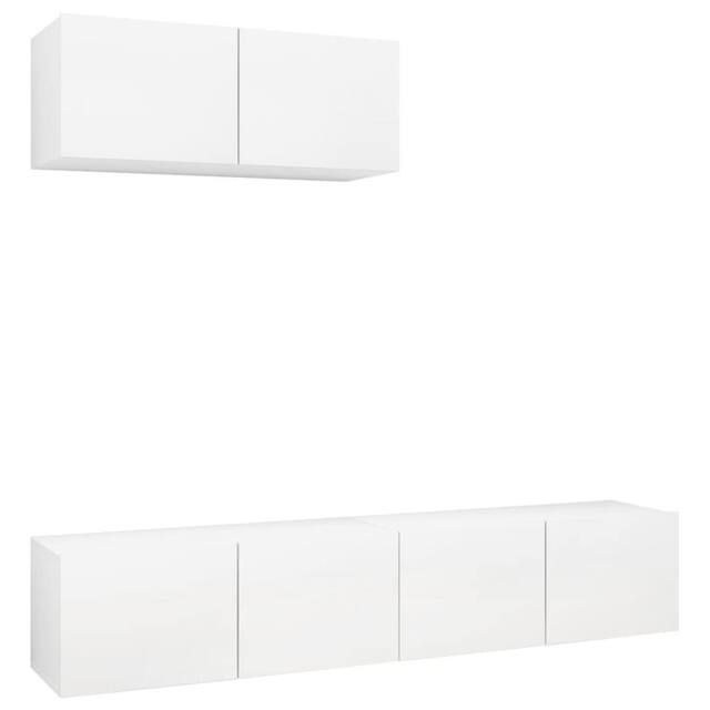 Berkfield Home TV Cabinets 3 pcs White Engineered Wood - image 1