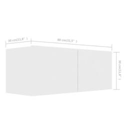 Berkfield Home TV Cabinets 3 pcs White Engineered Wood - thumbnail 6