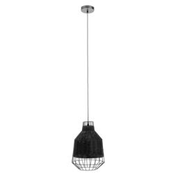 Orsina Rattan Pendant Lamp, Durable in Black