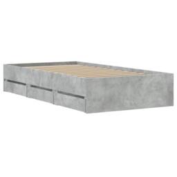 Berkfield Home Bed Frame with Drawers without Mattress Concrete Grey 90x200 cm - thumbnail 8