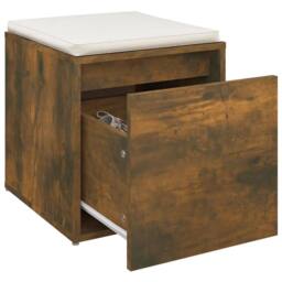 Berkfield Home Box Drawer Smoked Oak 40.5x40x40 cm Engineered Wood in Brown - thumbnail 5