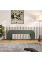 Living and Home Green Chic Modern Ottoman Bench - thumbnail 1