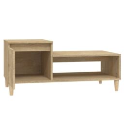 Berkfield Home Coffee Table Sonoma Oak 100x50x45 cm Engineered Wood in Brown - Size: 100 x 50 x 45 cm - thumbnail 6