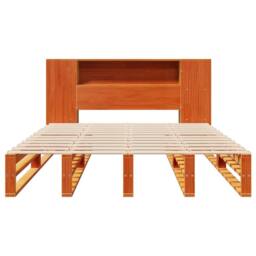 Berkfield Home Decorative Bookcase Bed without Mattress Wax Brown 135x190 cm Dou - Size: Double - thumbnail 5