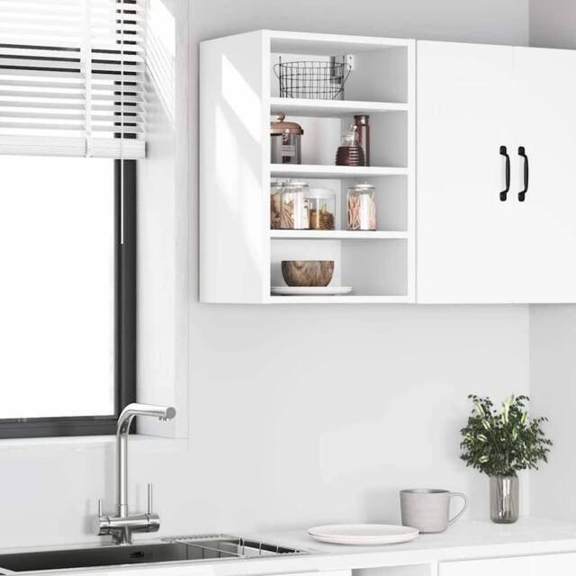 Berkfield Home Hanging Cabinet White 40x29.5x60 cm Engineered Wood - image 1