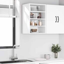 Berkfield Home Hanging Cabinet White 40x29.5x60 cm Engineered Wood - thumbnail 1