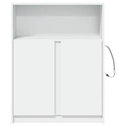 Berkfield Home Sideboard with LED White 77x34x100 cm Engineered Wood - Size: 77 x 34 x 100 cm - thumbnail 6