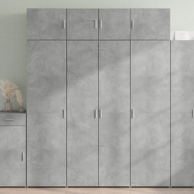 Berkfield Home Highboard Concrete Grey 80x42.5x185 cm Engineered Wood - image 1