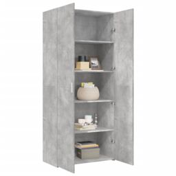 Berkfield Home Highboard Concrete Grey 80x42.5x185 cm Engineered Wood - thumbnail 3