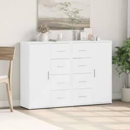 Berkfield Home Sideboards 2 pcs White 60x31x84 cm Engineered Wood - Size: 60 x 31 x 84 cm - thumbnail 4
